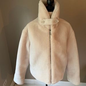 NEW Club Monaco Women's Plush Faux Fur Crop Jacket